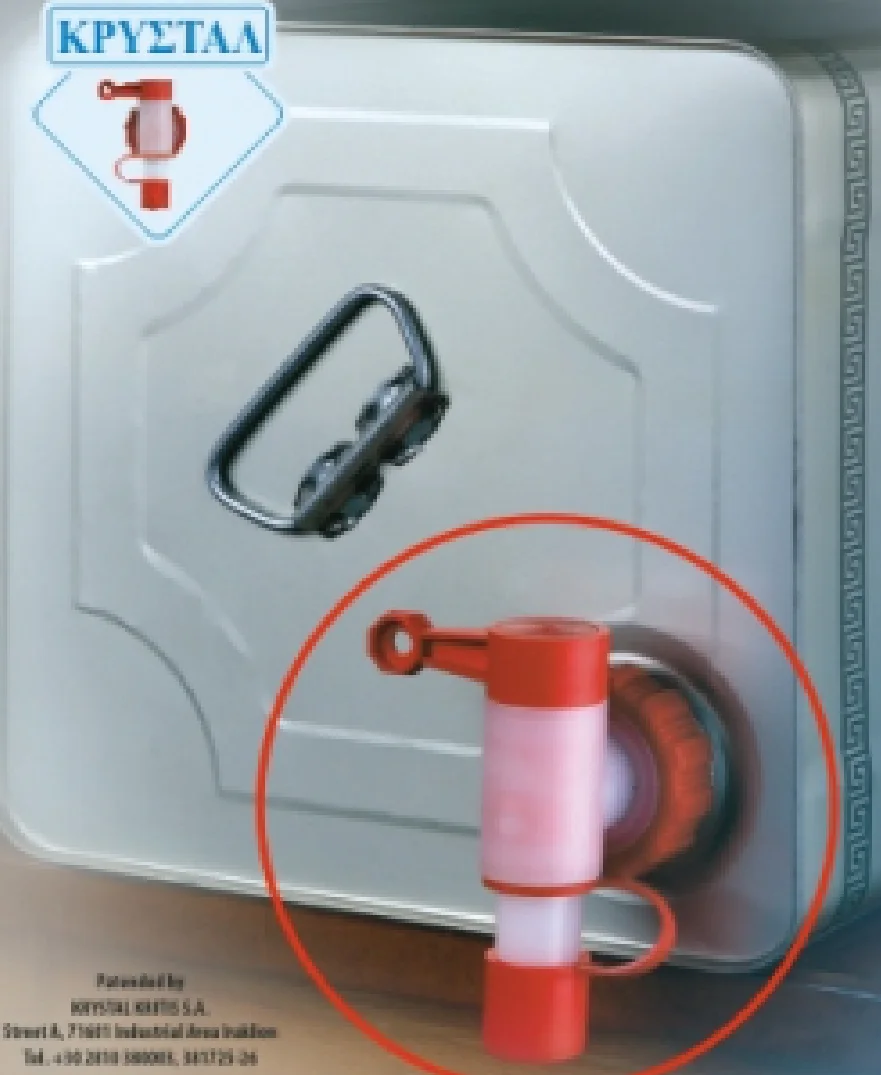 Tap on an oil tin